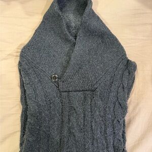 Abercrombie & Fitch Charcoal Cable Knit Cardigan